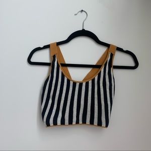 WESC Striped Bralette/Crop Top Size S